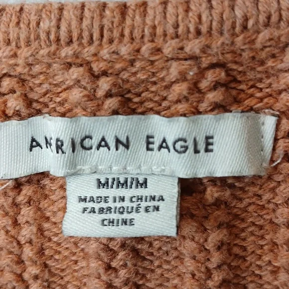 American Eagle Outfitters Cable Knit Cropped Tank Womens Medium Y2K Babydoll - Picture 3 of 4